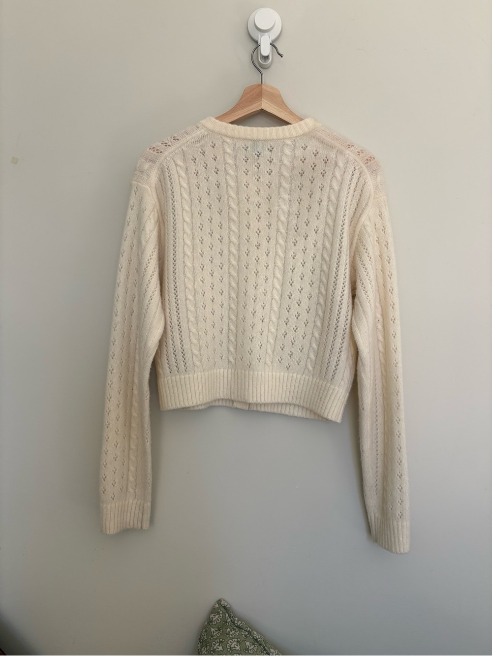 Sunday Best Ivory Cable Knit Button-Up Cardigan - Picture 2 of 8